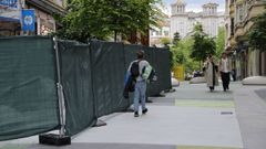 Una zona de Alcalde Marchesi, cerrada por las obras