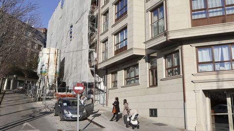 Obra en ejecuci�n junto al parque Reina Sof�a, en la ciudad de Ferrol