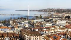 La ciudad de Ginebra junto al lago Lem�n