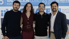 De izquierda a derecha: Jorge Cadianos, Cheyenne Golpe, Jacobo Prez y Carlos Estrada, los cuatro mdicos que remataron su residencia y seguirn trabajando en el CHUO. 