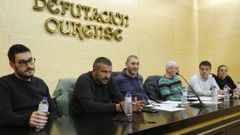 Junta directiva de la UD Ourense en la asamblea general de socios.