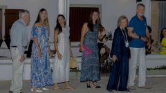 Cena de los reyes y sus hijas tras los premios del Copa del Rey de Vela