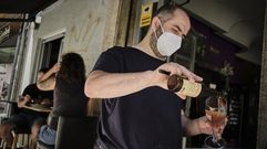 En el bar Alborada recibieron las nuevas restricciones con alegr�a por la reapertura del interior. 