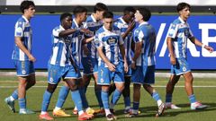 Celebraci�n de un gol del Fabril