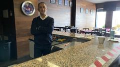 Joaqu�n Lado, en el restaurante San Mauro de O Barco