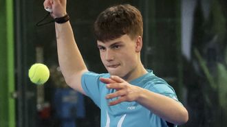 El naron�s Iago Fuertes, durante un entrenamiento.