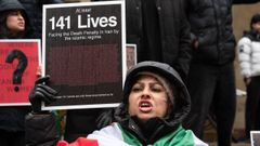 Protesta por las ejecuciones en Ir�n, en Glasgow. Imagen de archivo.