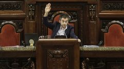 Xulio Ferreiro en un pleno municipal 
