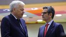 El comisario de Justicia, Didier Reynders, y el ministro de Justicia, Presidencia y Relaciones con las Cortes, Flix Bolaos
