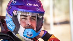 Fernando Alonso preparado para probar el Toyota del Dakar