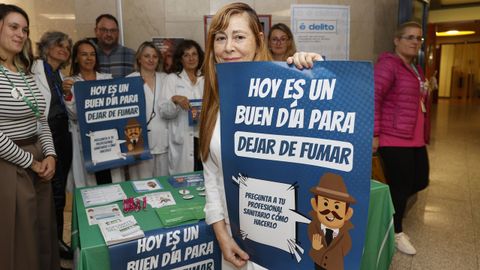 La neum�loga Guadalupe Gonz�lez Valladares, el pasado 31 de octubre en la mesa de Montecelo por el  D�a Galego Sen Tabaco