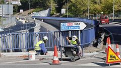 Obras en la N-120.