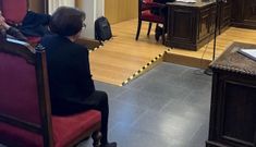 Dolores C. D., en el banquillo de acusados de la plaza 1 de la secci�n penal de Ourense, durante el juicio