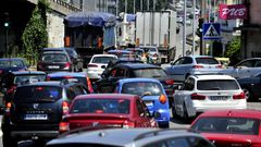 Tr�fico en una de las entradas de A Coru�a