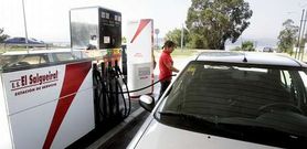 La estaci�n de servicio de El Salgueiral, en la imagen, es la que tiene el gasoil a un precio m�s asequible en la comarca. 