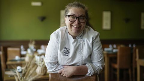 Begoa Vzquez, no seu restaurante O Regueiro da Cova.