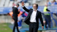 Anquela Real Oviedo Malaga Carlos Tartiere.Anquela, durante el encuentro ante el M�laga
