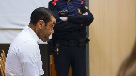 Dani Alves, durante el juicio.