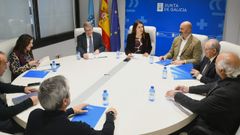 La conselleira de Medio Rural, Mar�a Jos� G�mez, durante la reuni�n con la Mancomunidade Santa �gueda.