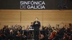 La Orquesta Sinfnica de Galicia actu el sbado en la plaza de Mara Pita