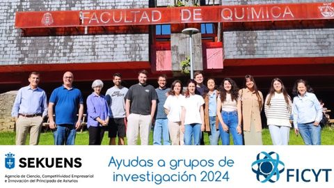 Parte del grupo de investigaci�n. De izquierda a derecha: Miguel Ferrero Fuertes, Vicente Gotor Fern�ndez, Rosario Brieva Collado, Juan Mangas S�nchez, Enol de Prado Fern�ndez, Pablo L�pez Fern�ndez, Marta Men�ndez Gonzalez, Sara Filgueira Fern�ndez, Luca Nespoli, Stefania Canan�, Laura Rodr�guez Fern�ndez, Sara Frade Mart�nez, Lucia D�az Fierro y Susana Fern�ndez Gonzalez.