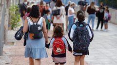 Ni�os, en el arranque del curso escolar esta semana en Madrid