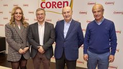 Marta Nvoa, Luis Menor, Manuel Gmez-Franqueira y Emilio Rial, en el encuentro entre Diputacin y Coren