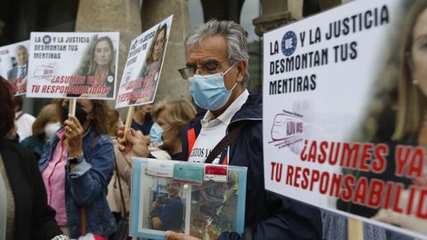 Manifestacin de las vctimas del accidente del Alvia