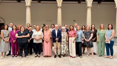 Imagen de grupo de los participantes en el homenaje celebrado en Santiago de Compostela