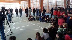 Un momento de la inauguraci�n de la pista cubierta de Cimavilla
