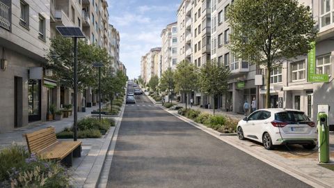 Infograf�a del proyecto del PSOE para la calle Pena Trevinca.