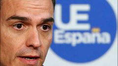 Pedro S�nchez, tras el Consejo Europeo celebrado en Bruselas
