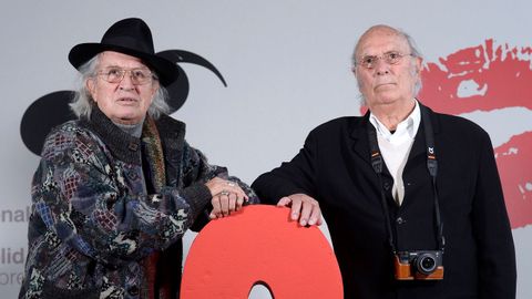 Los octogenarios cineastas Vittorio Storaro y Carlos Saura, en la 66. Seminci.