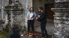 Escuchando Elefantes, en la presentacin celebrada en el monasterio de Oseira.