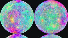 Im�genes de Mercurio realizadas por la NASA con los datos de su atm�sfera y composici�n de la superficie aportados por �Messenger�