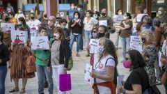 Imagen de archivo de una manifestaci�n a principios del curso pasado en la que familias y profesores ped�an m�s recursos en la escuela