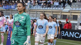 Las jugadoras de As Celtas Iria Ferreiro, Paula Rodr�guez, Mu�i y Cuquejo, en A Madroa en el anterior cruce copero.