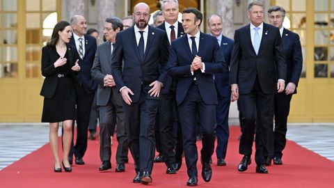 Los lderes europeos, en el palacio de Versalles