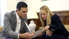 Pedro S�nchez con Lilian Tintori