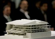 Maqueta de la estaci�n definitiva dise�ada para Urzaiz. 