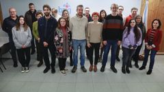 La candidatura del BNG a las elecciones en Lugo, con Rub�n Arroxo y los actuales concejales abriendo la candidatura