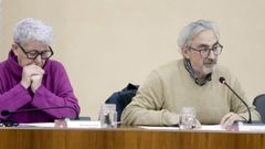 Rosa Abu�n y Xabier Rodr�guez, en un pleno de Vilagarc�a