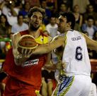 Pau Gasol hizo acto de aparici�n en el tercer cuarto, cuando m�s atascada estaba la selecci�n espa�ola