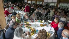 Homenaje a los mayores de las Amas de Casa de Ribeira