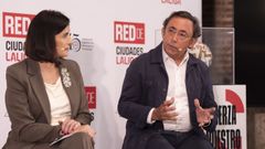 El consejero del Celta Ant�n �lvarez, durante la presentaci�n de la Red de Ciudades La Liga.