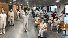 Sanitarios de atenci�n primaria en la Casa do Mar de A Coru�a