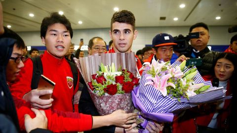 Oscar, a su llegada a China