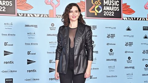 Isabel Diaz Ayuso en la gala de Los40 Music Awards 2022.