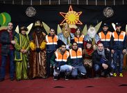 La agrupaci�n de Protecci�n Civil se estren� colaborando en la recepci�n de los Reyes Magos. 