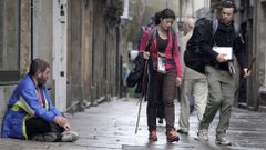 �Molestan los indigentes en Compostela?
